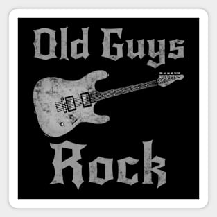 Old Guys Rock, Electric Guitar Father's Day Retirement Magnet